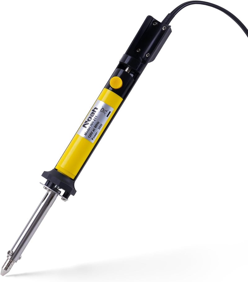 Noah مكواة لحام وفك لحام 2 في 1، مضخة فك اللحام، أداة فك اللحام المحمولة لإزالة اللحام بدقة، سوداء - Image 1